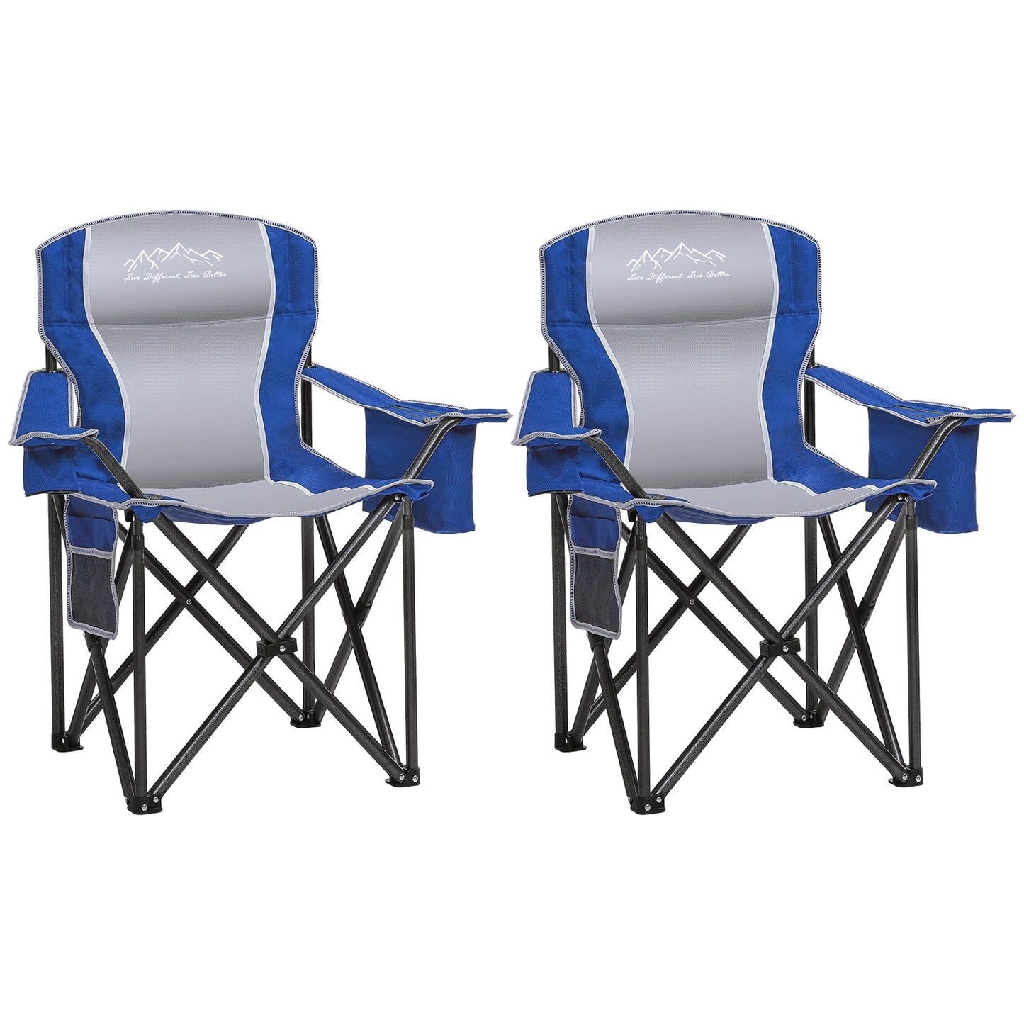 SAILARY Folding Camping Chair, Heavy Duty Portable Lawn Chair