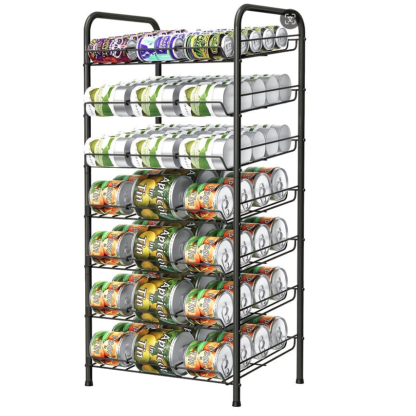 Can Rack Kitchen Organizer With Adjustable Dividers, Holds Up To 84 Cans