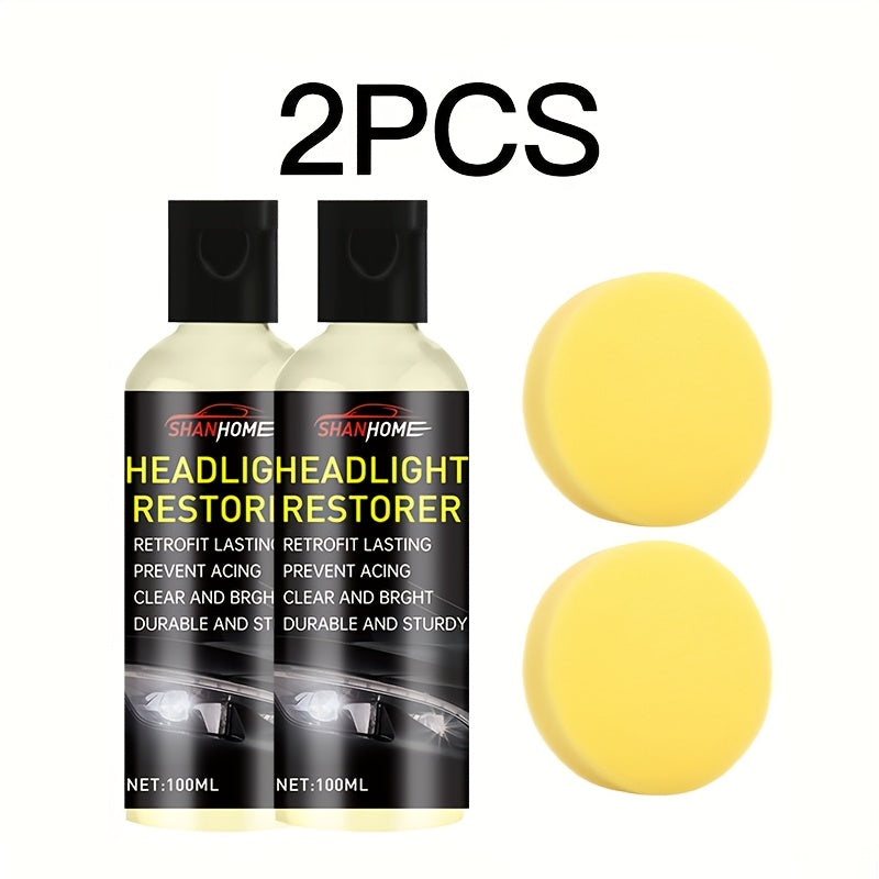 1 Bottle Car Headlight Restoration Polish for Clear Finish