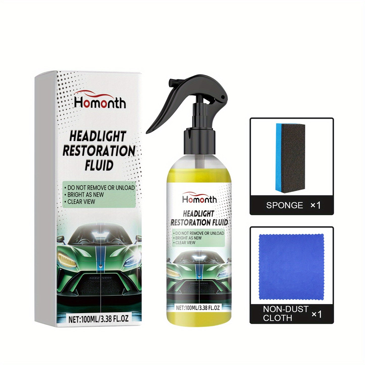 Headlight Restoration Kit - Restores Headlights to New Condition