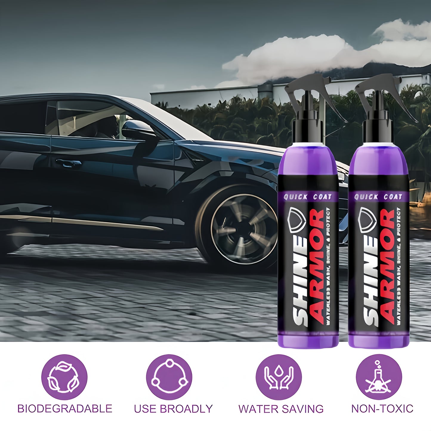 3-in-1 High Gloss Quick Dry Ceramic Car Paint Spray 3.38 F