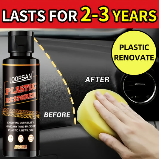 Car Interior Restoration Wax, 100ML - Deep Shine, Brightening & Long-Lasting Protection for Dashboard, Seats, Tires & Plastic Parts