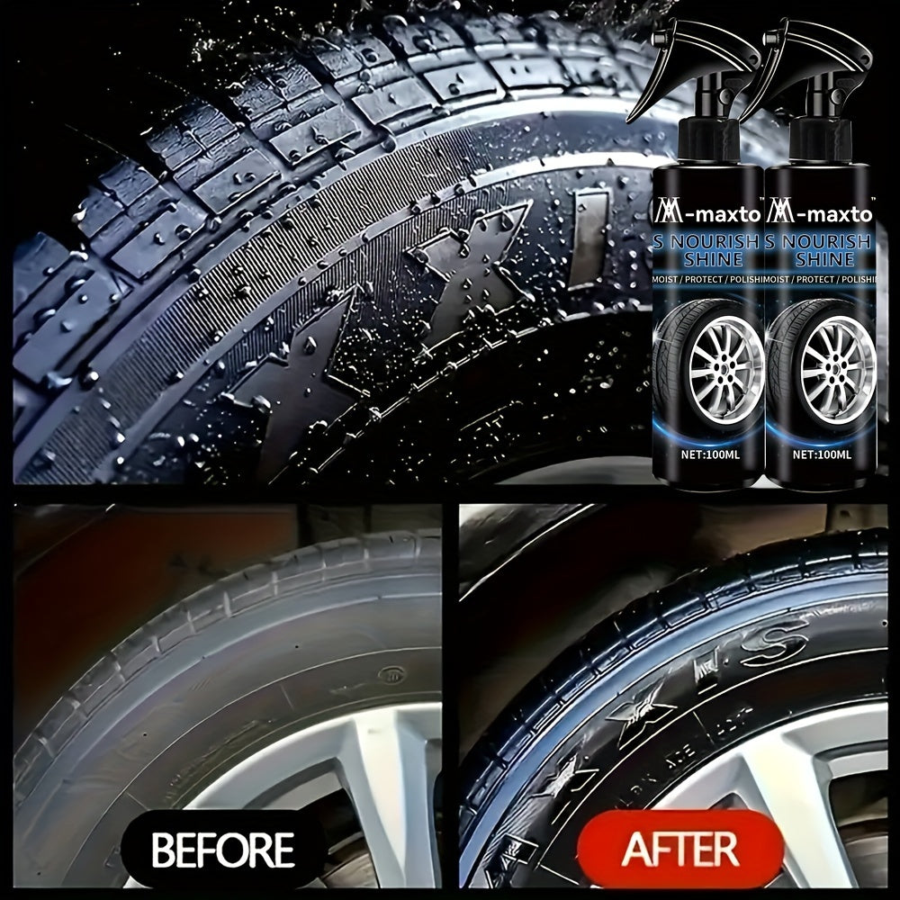 Am-Maxto Car Tire Shine: Moisture Protection, Polishing, And Glossy Finish for Tires -