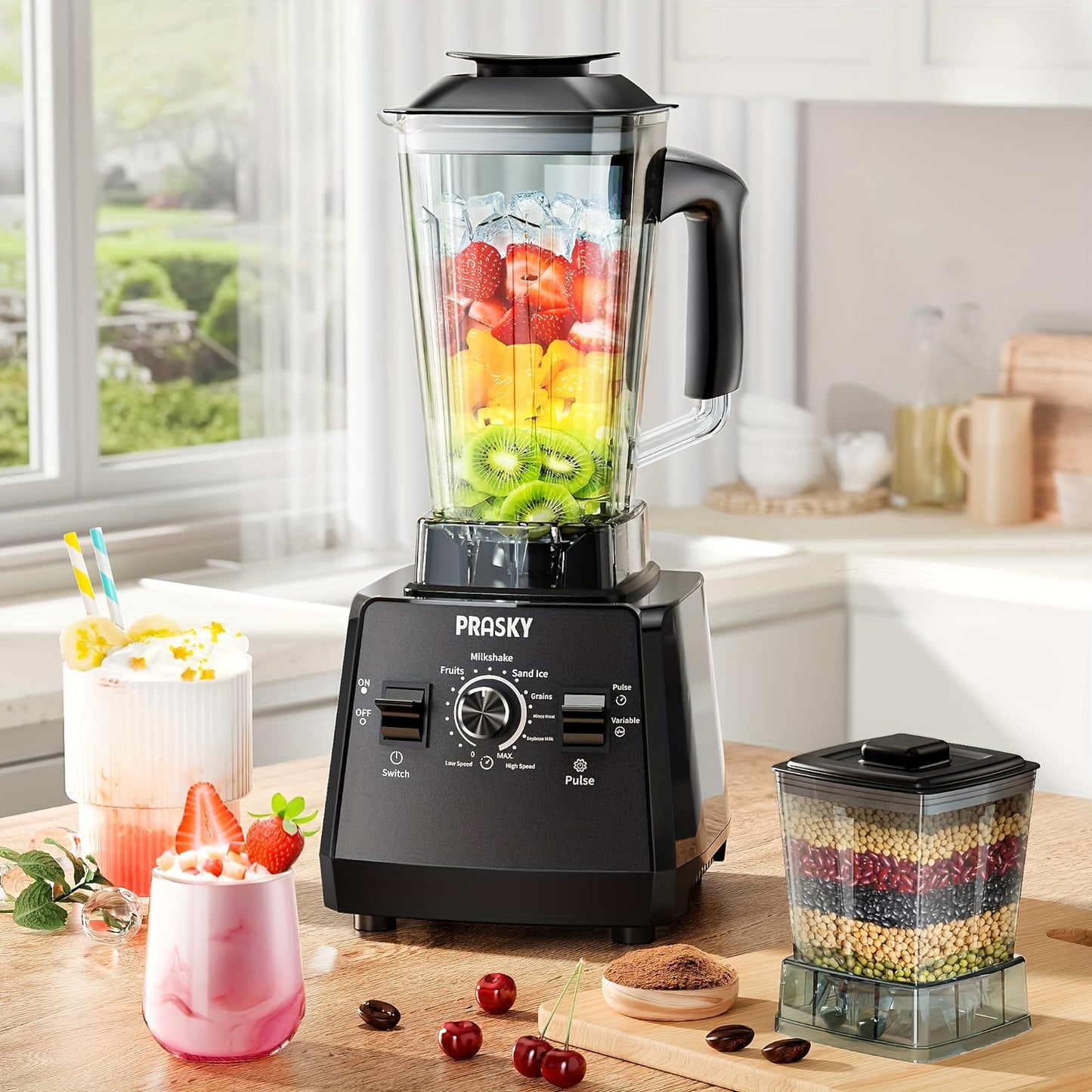 Professional Blender Smoothies Blender Max 2400W 68oz Combo