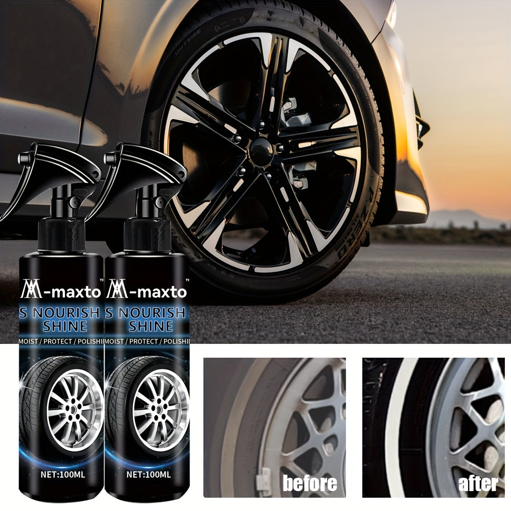 Am-Maxto Car Tire Shine: Moisture Protection, Polishing, And Glossy Finish for Tires -