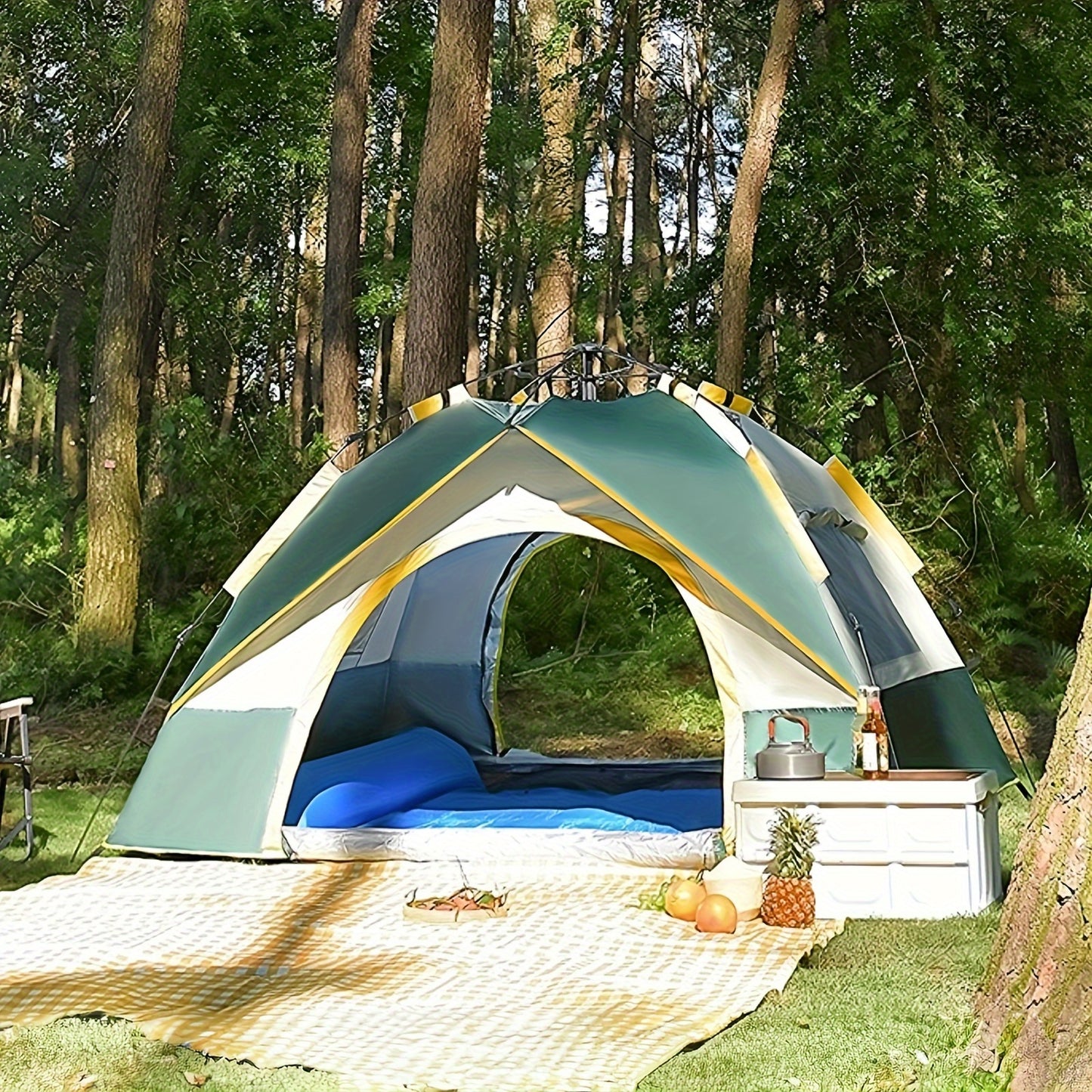 Fully Automatic Quick Opening Camping Tent with Dual Doors And Windows