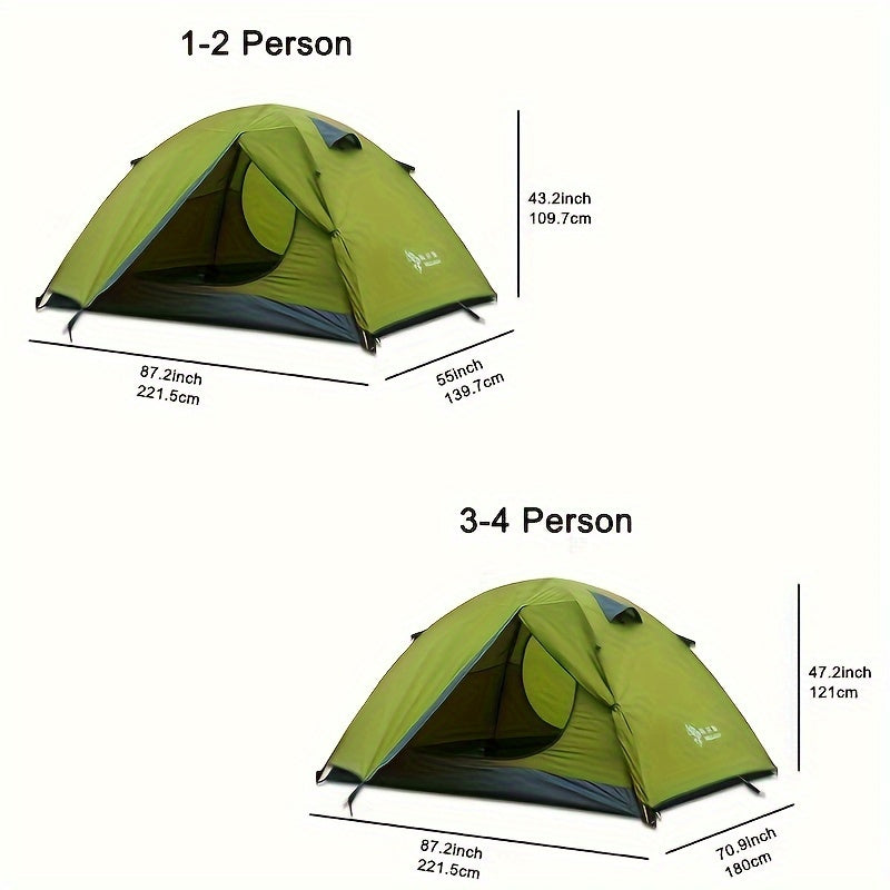 1 Lightweight Double-layer Double Door Tent,