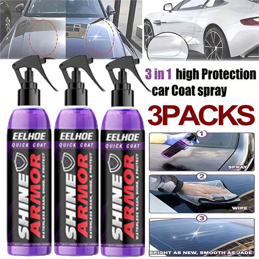 3-in-1 High Gloss Quick Dry Ceramic Car Paint Spray 3.38 F