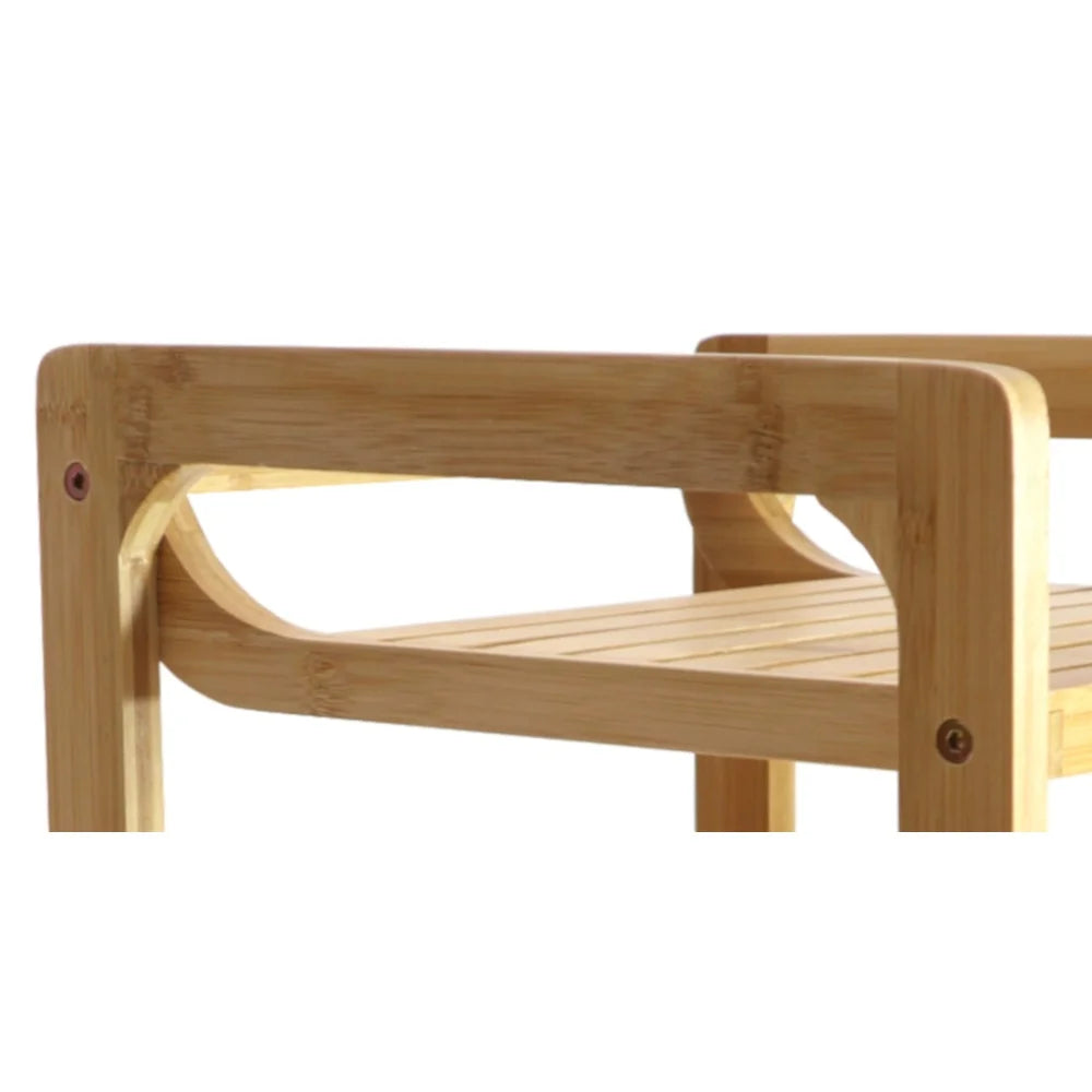 Sustainable Bamboo 4 Tier Open Shelf Freestanding Storage Unit