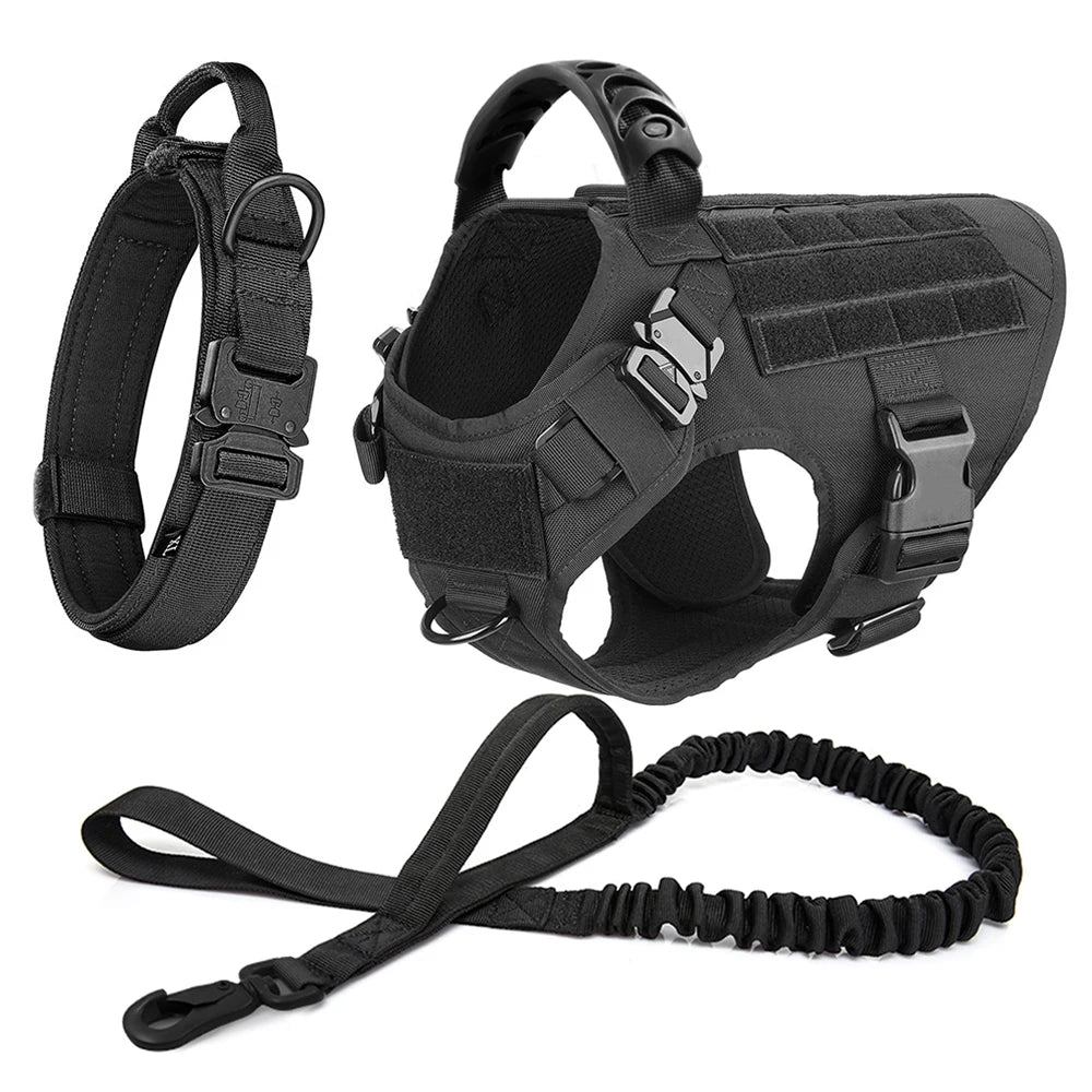 Large Dog Harness And Leash Set For German Shepherd Malinois