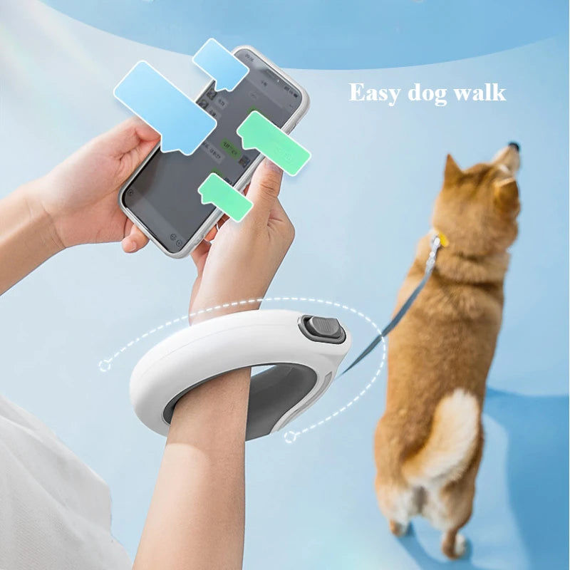Automatic Pet Leash Retractable Adjustable Explosion-Proof Safety Lock Design for Large Dogs
