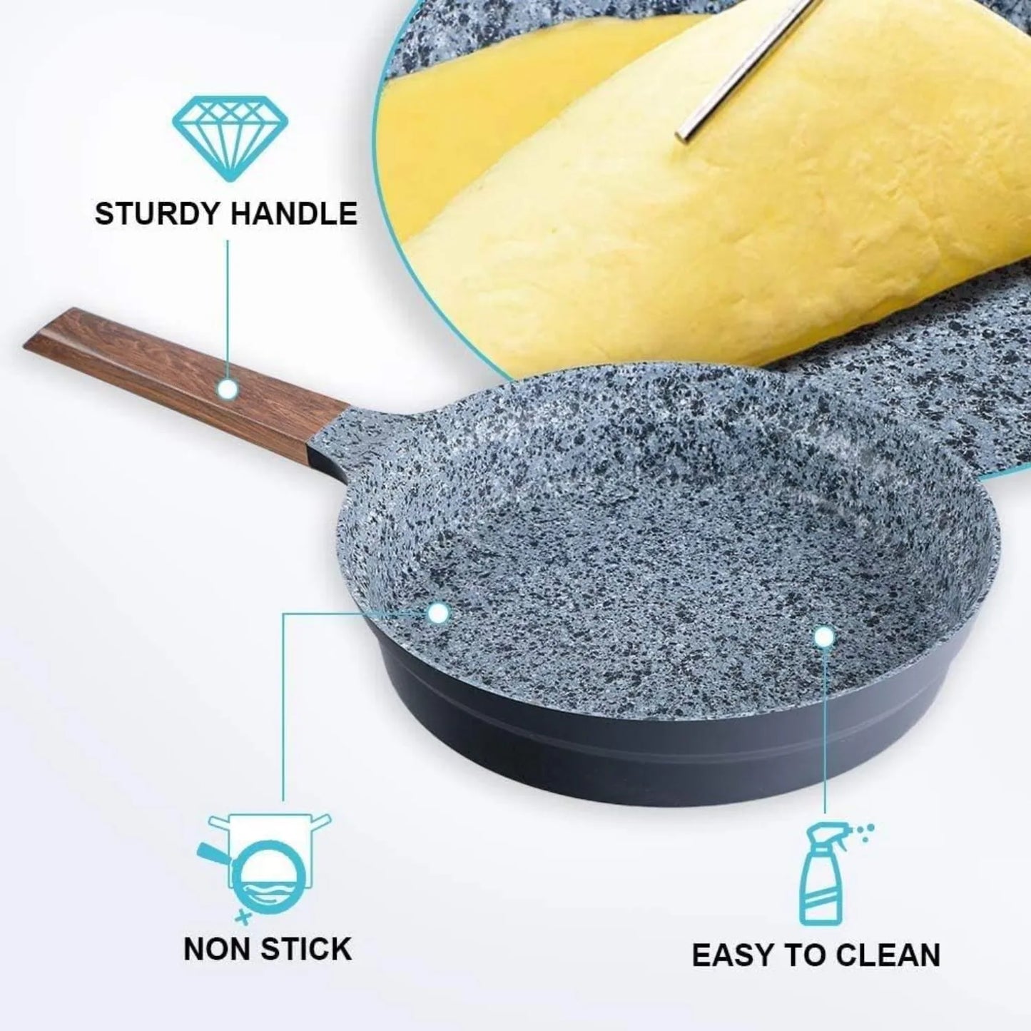 Cast Aluminum Pots and Pans Set Non Stick 12Pcs Induction Cookware Set