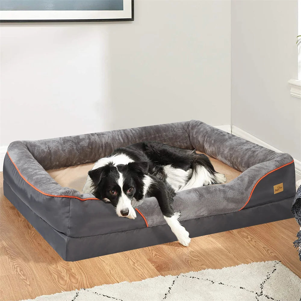 Jumbo Large Orthopedic Dog Bed Memory Foam Pet Sofa Couch