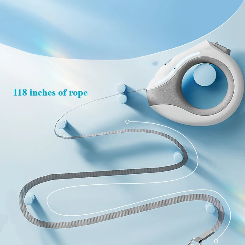 Automatic Pet Leash Retractable Adjustable Explosion-Proof Safety Lock Design for Large Dogs