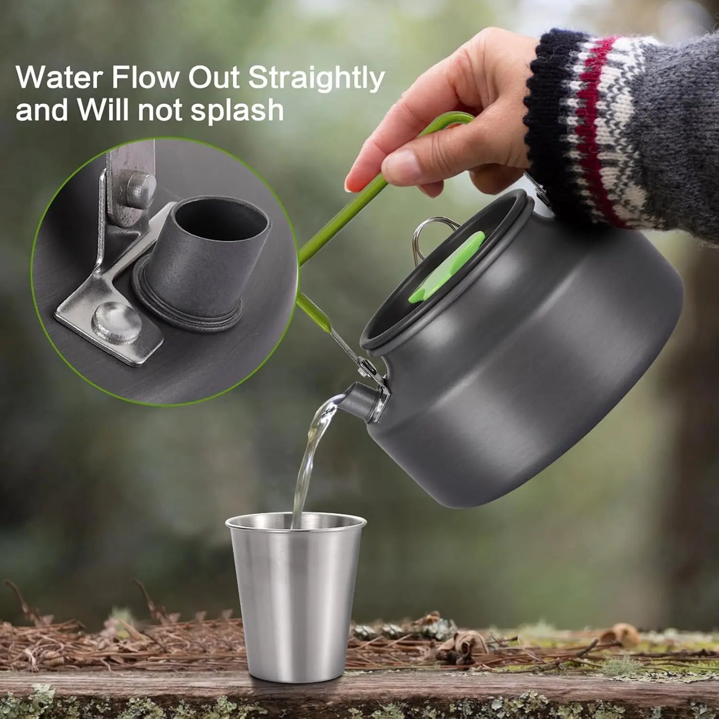 Camping Cookware M Kit 17 Pcs Non-Sti Aluminum Pots Pans Set