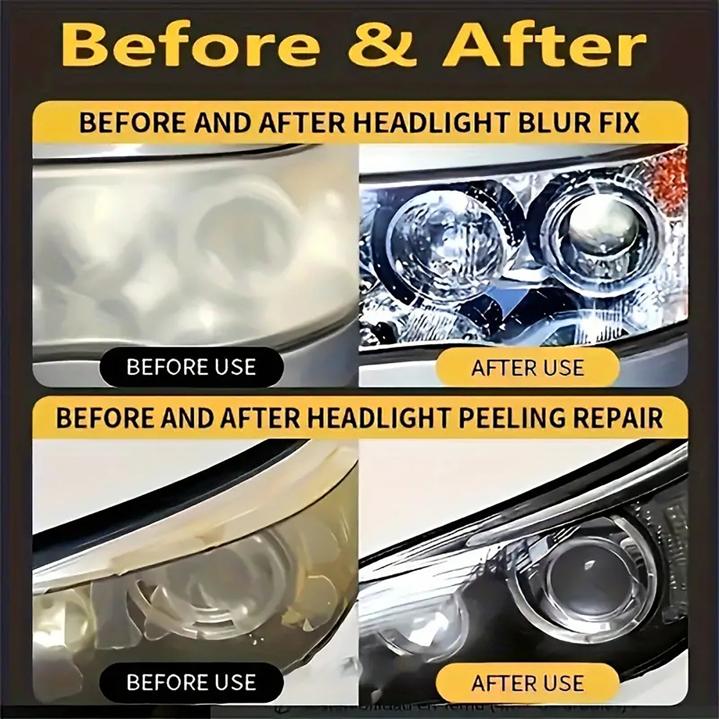 1 Bottle Car Headlight Restoration Polish for Clear Finish
