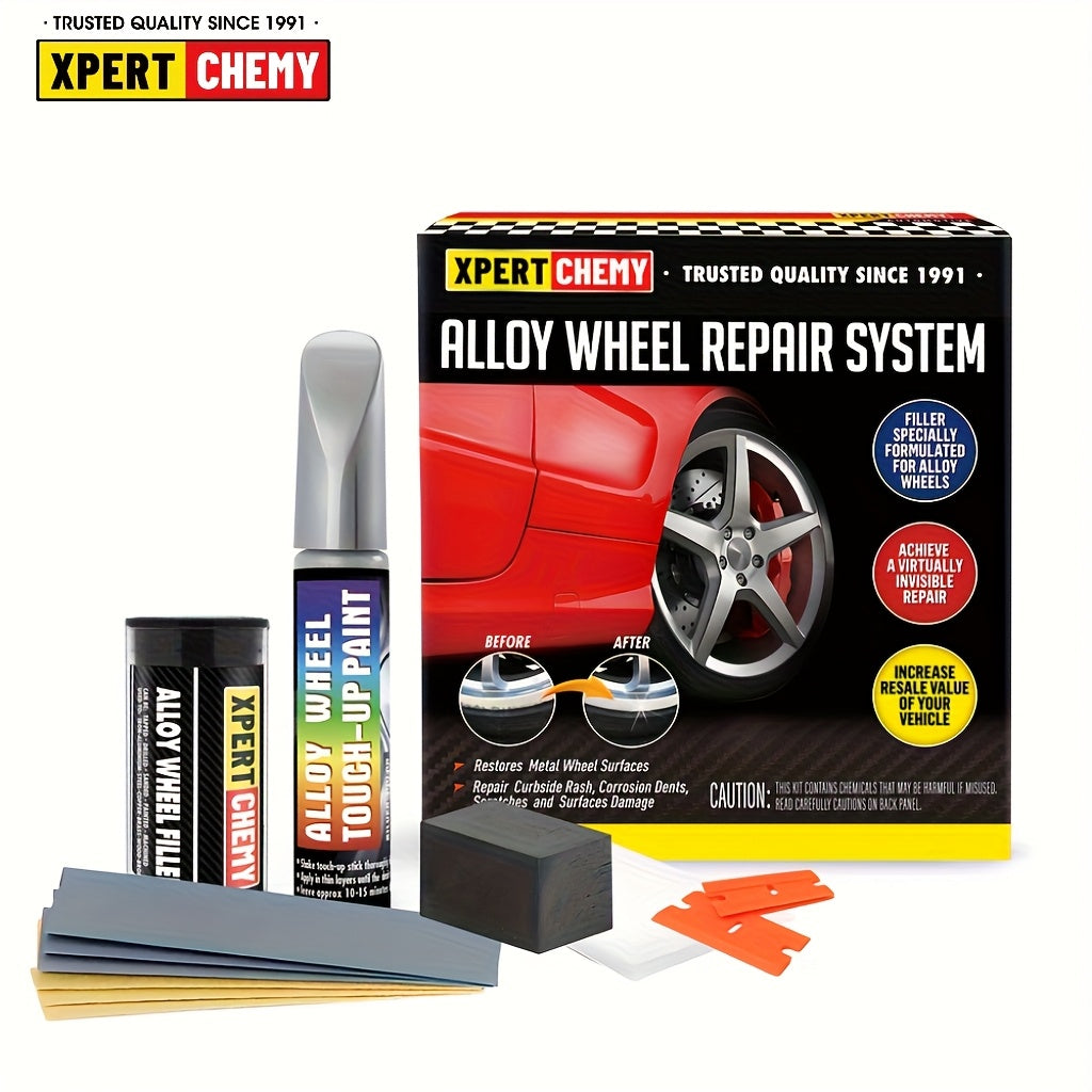 Alloy Wheel Scratches Remove Kit Rim Touch Up Repair Kit Silver Color