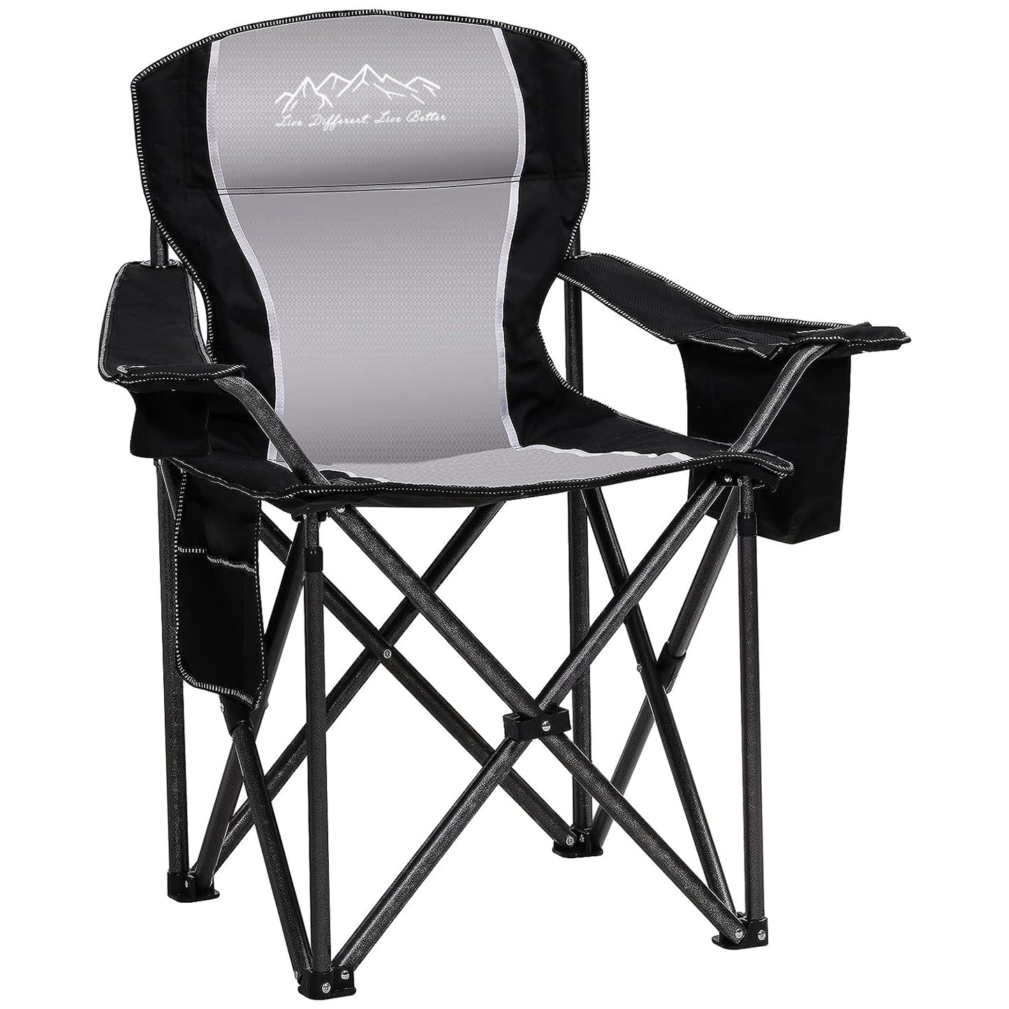 SAILARY Folding Camping Chair, Heavy Duty Portable Lawn Chair