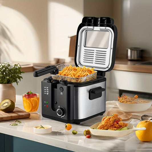 SUSTEAS Deep Fryer for Home Use with 1500W Power