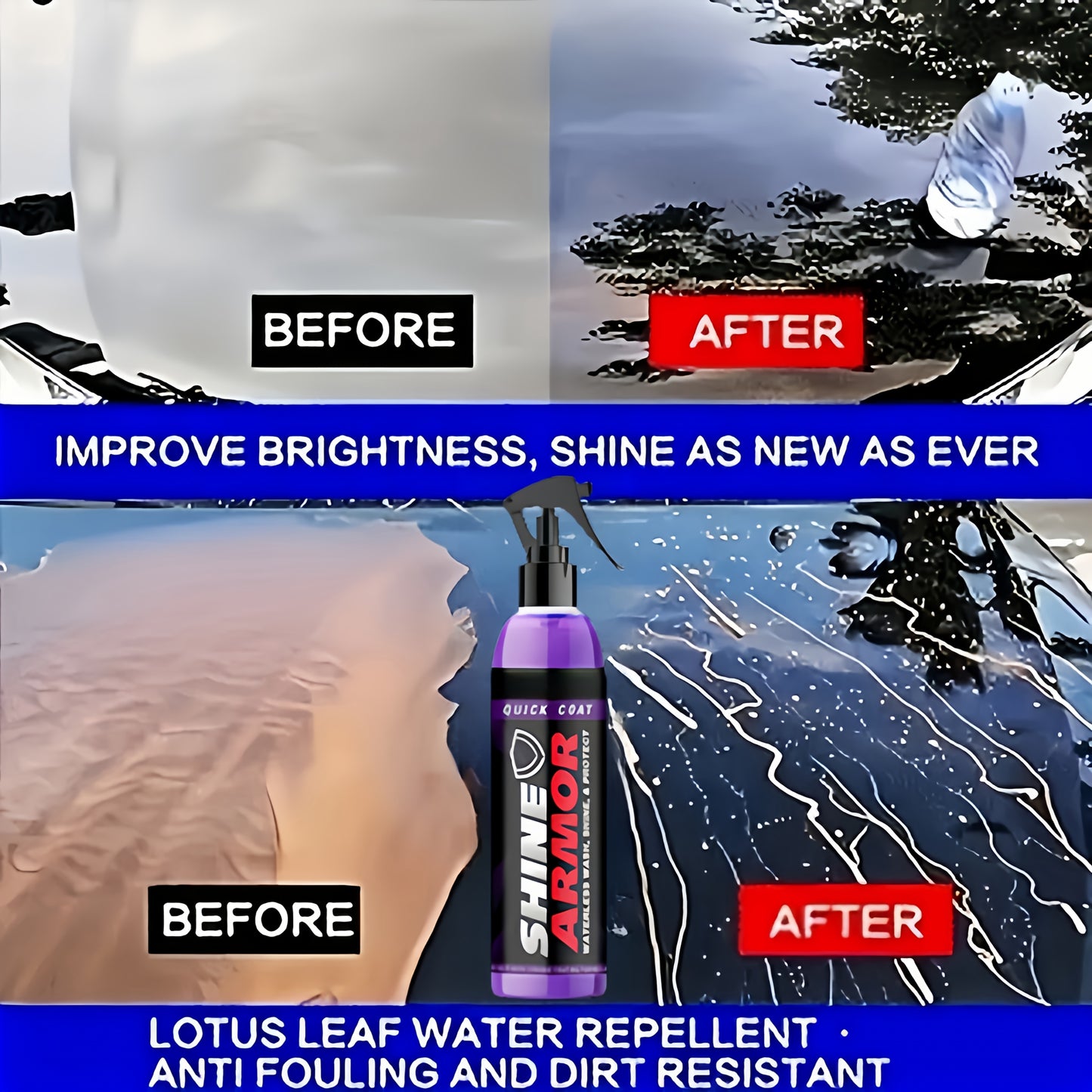 3-in-1 High Gloss Quick Dry Ceramic Car Paint Spray 3.38 F