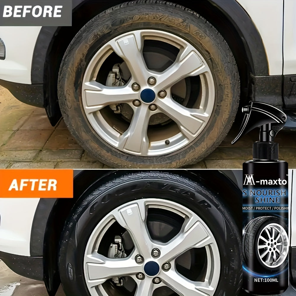 Am-Maxto Car Tire Shine: Moisture Protection, Polishing, And Glossy Finish for Tires -