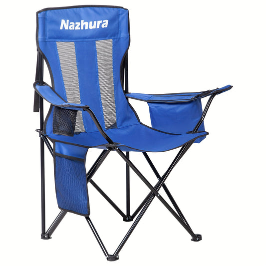 2 Pack Folding Outdoor Camping Chairs with Cooler Pouch