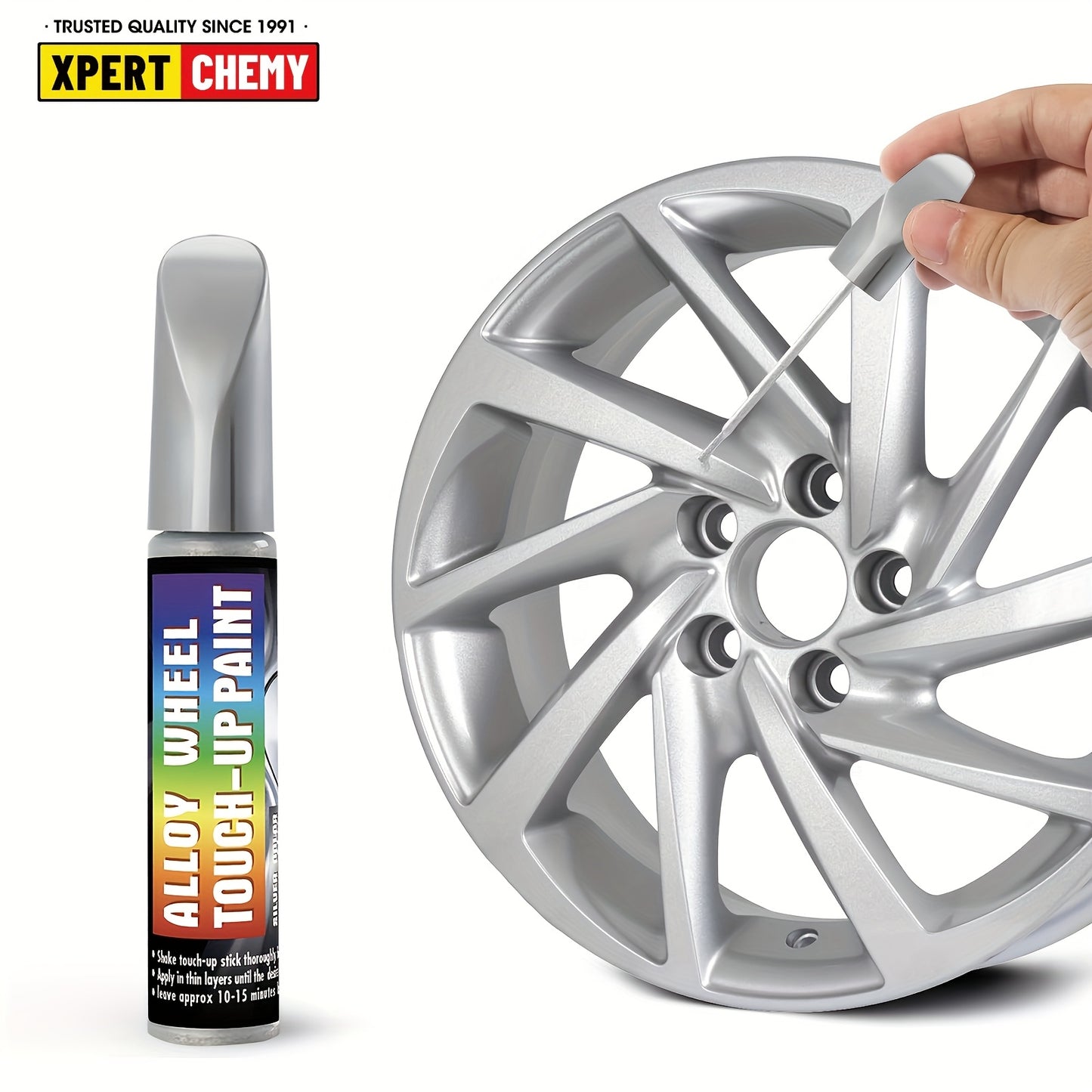 Alloy Wheel Scratches Remove Kit Rim Touch Up Repair Kit Silver Color
