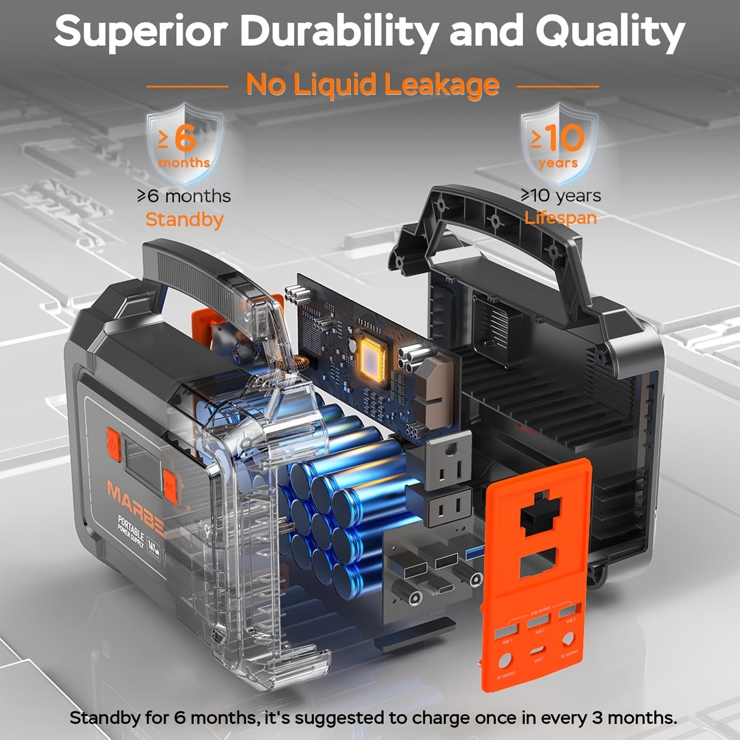 Portable Power Station 200W/300W Peak MARBERO Solar Generator