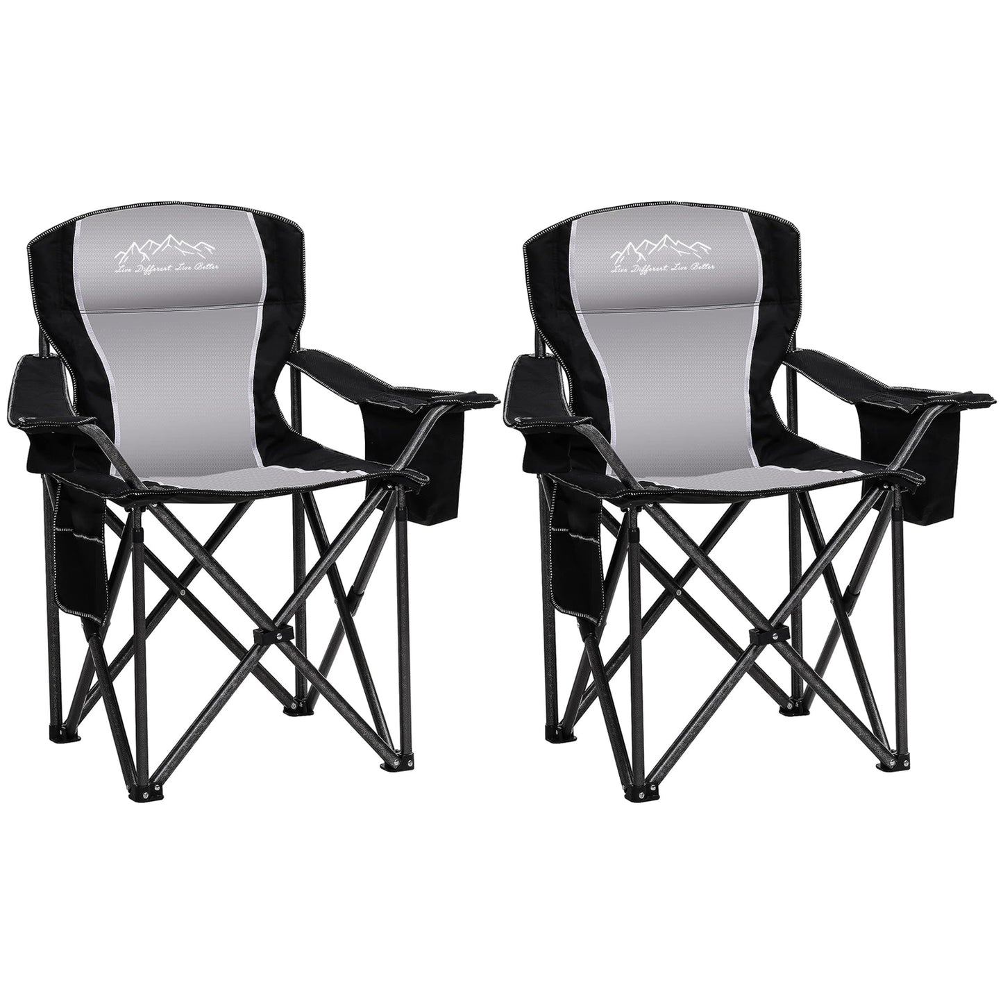 SAILARY Folding Camping Chair, Heavy Duty Portable Lawn Chair